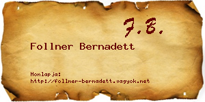 Follner Bernadett névjegykártya